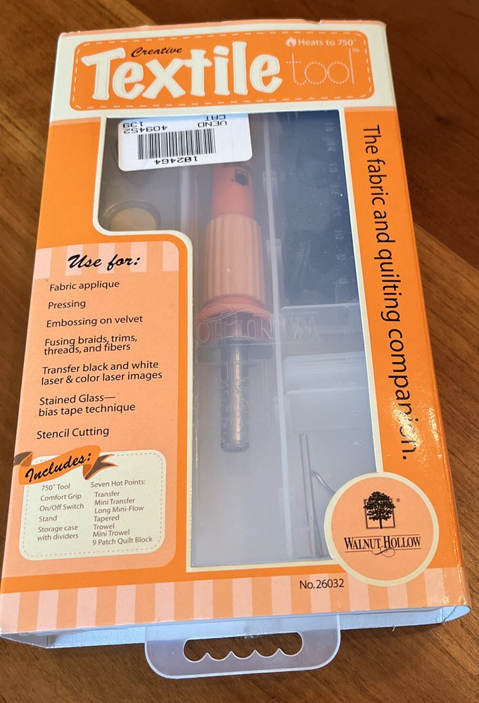 NEW Walnut Hollow Creative Textile Tool with 7 Hot Points & Case