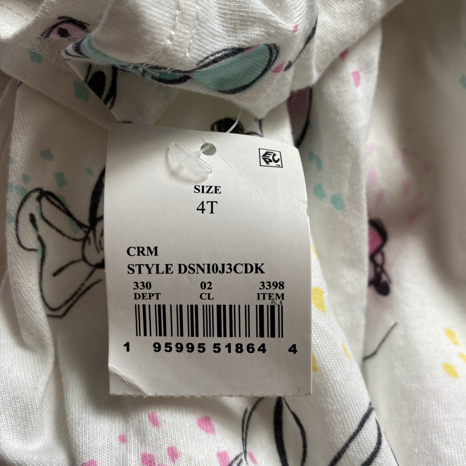 Disney Girls Minnie Mouse Dress Size 4T New with Tags, Free Shipping