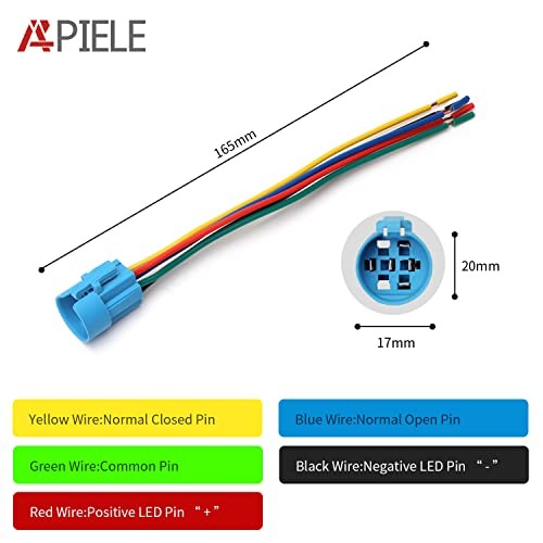 19mm 12V Momentary Speaker Horn Push Button Toggle Silver Shell-Red HORN