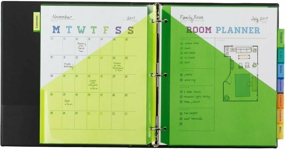 Avery 8-Tab Plastic Binder Dividers with Pockets, Insertable Multicolor 3 sets