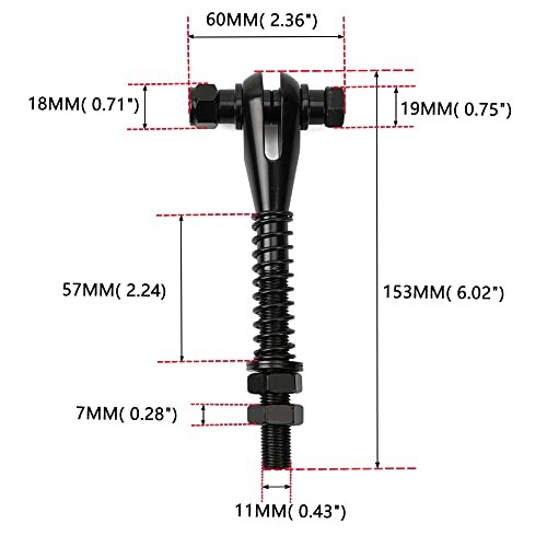 Limit Strap Clevis, Adjustable Limit Strap Adjustable Clevis Style A Black