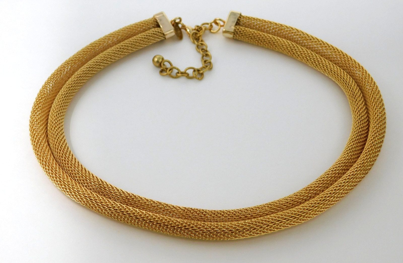 Vintage JOAN RIVERS Gold Tone Mesh Necklace