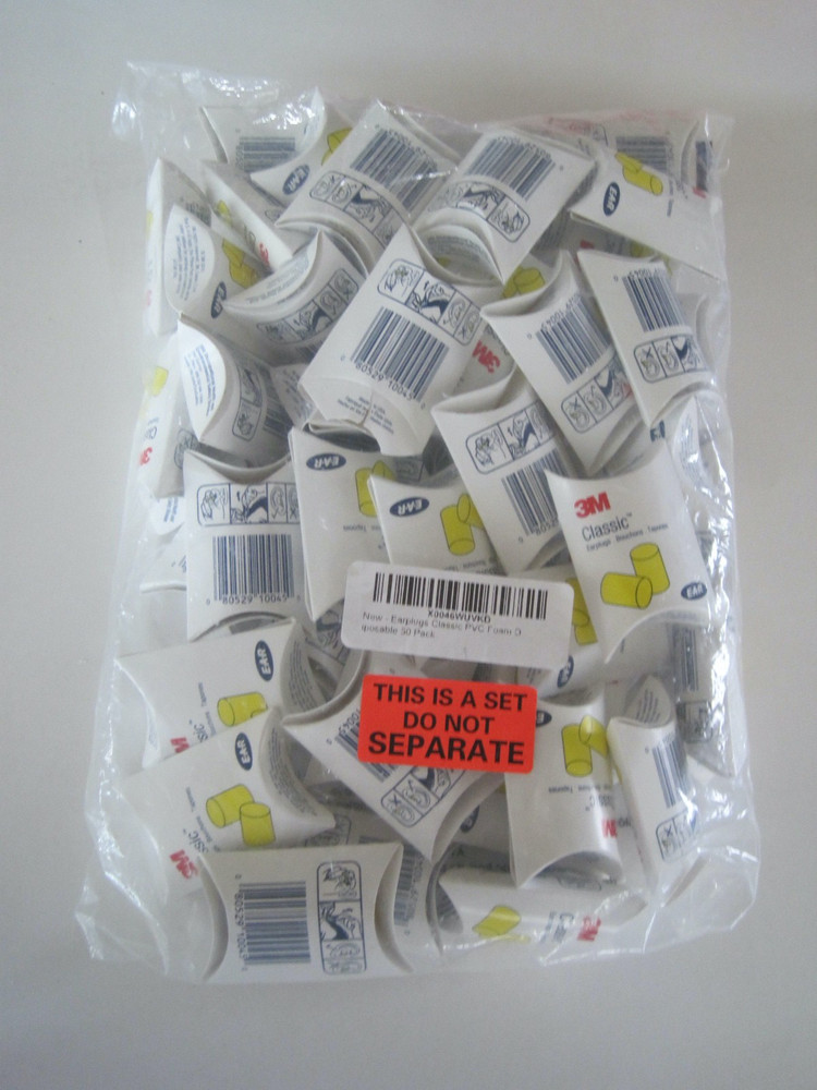 Classic 3M Ear Plugs 50 Pack New