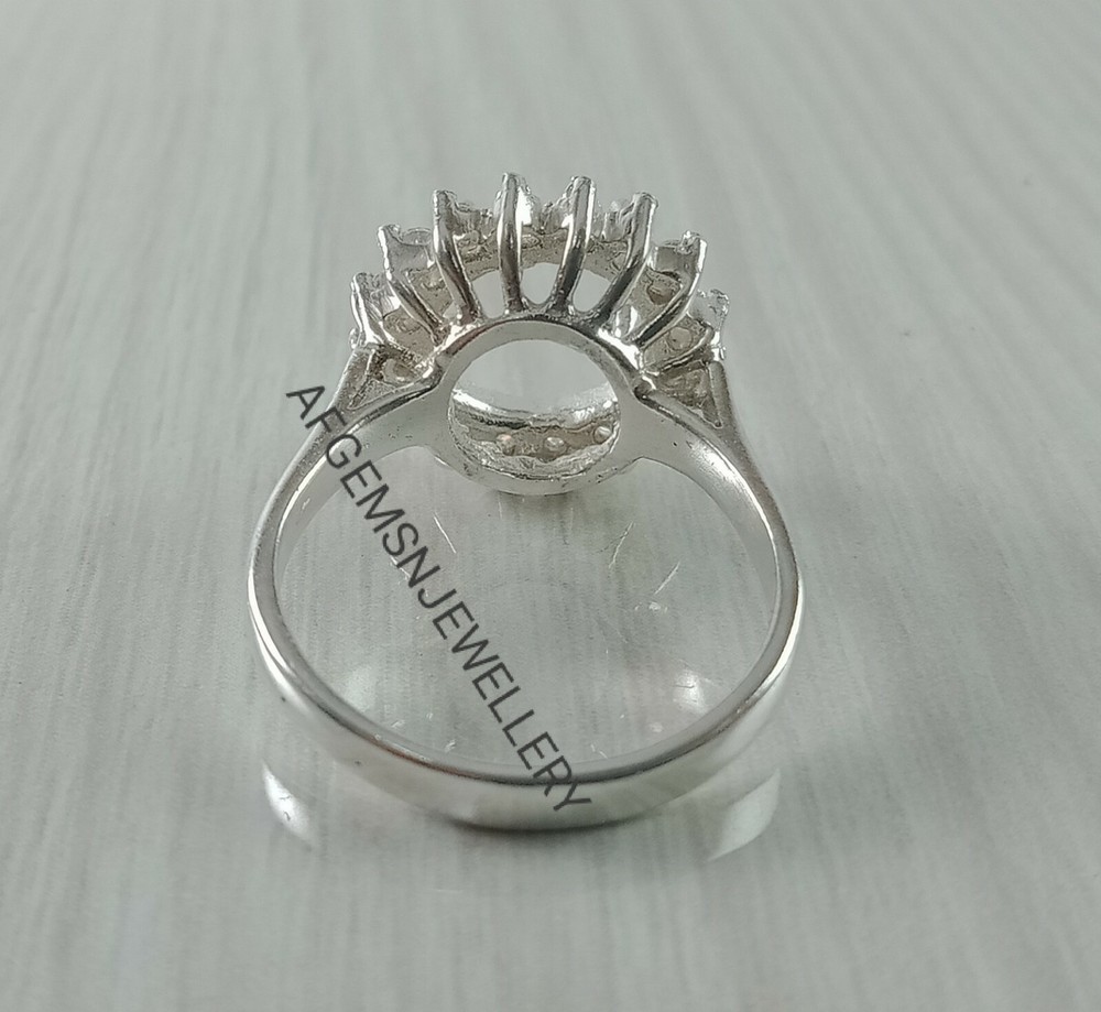 9X9MM Round Semi Mount Ring Without Stone Ring Wedding Ring Prong Setting Ring