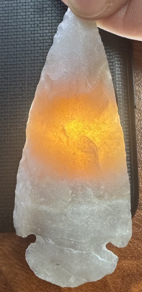 Banded Agate Arrowhead Replica 72mm – Stone Spear Point Display