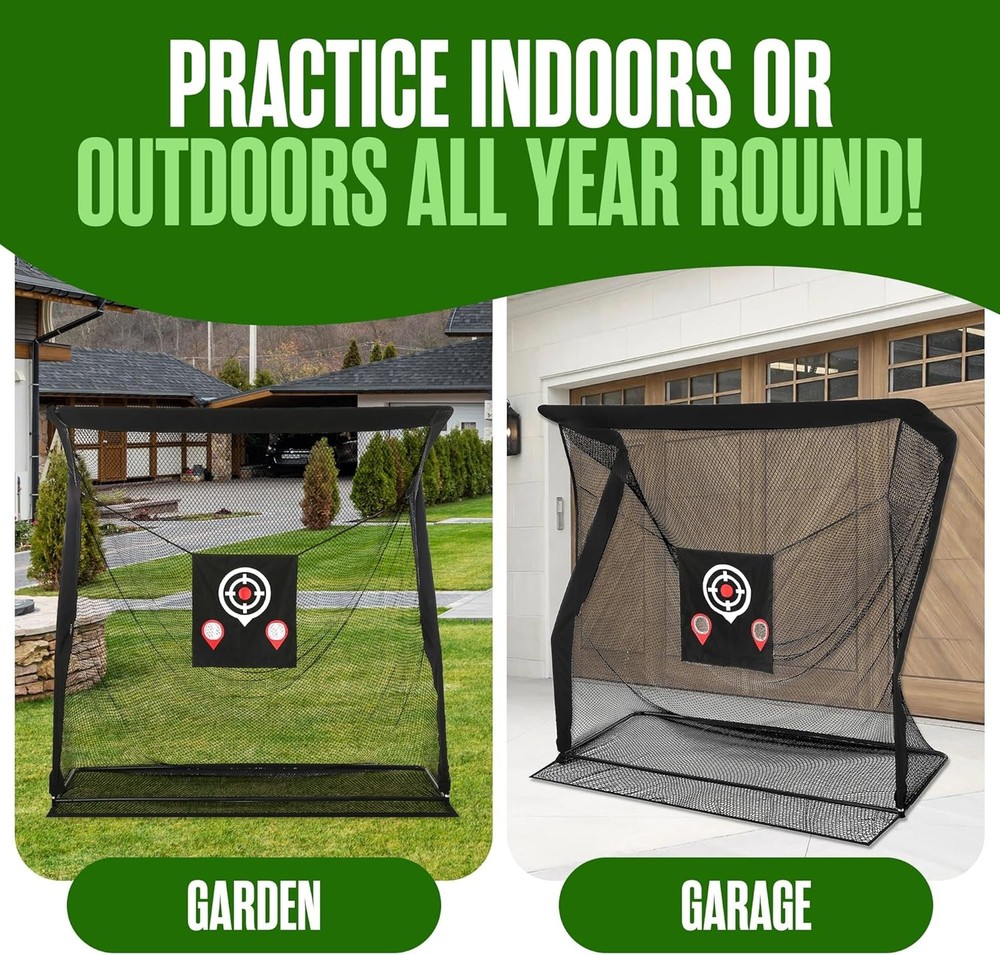 Golf Simulator Net, Net Return, for Garage, Hitting, Backyard, Driving, Indoor/O