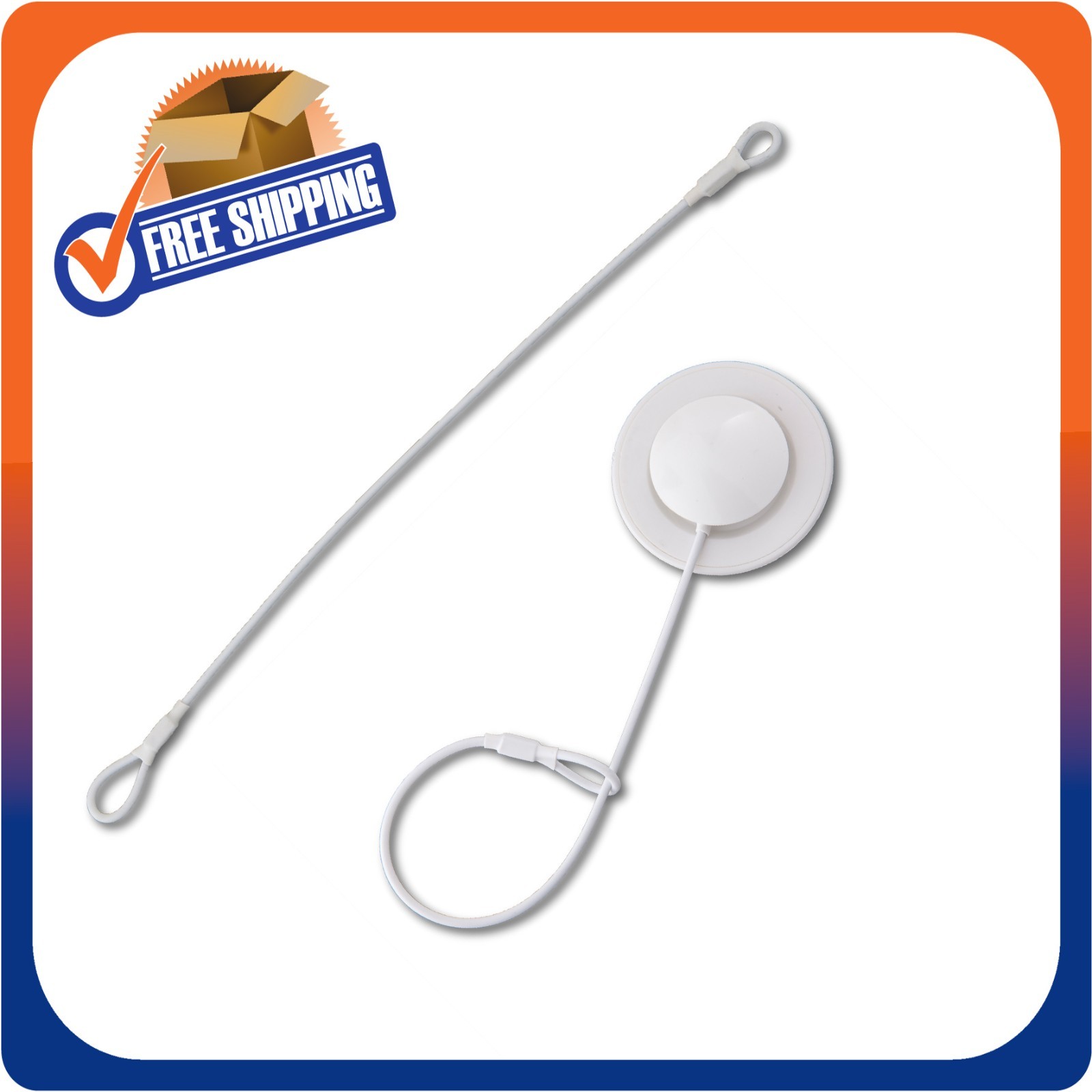 200 SECURITY LANYARD 2 LOOP WHITE 8 INCH LOSS PREVENTION CHECKPOINT COMPATIBLE