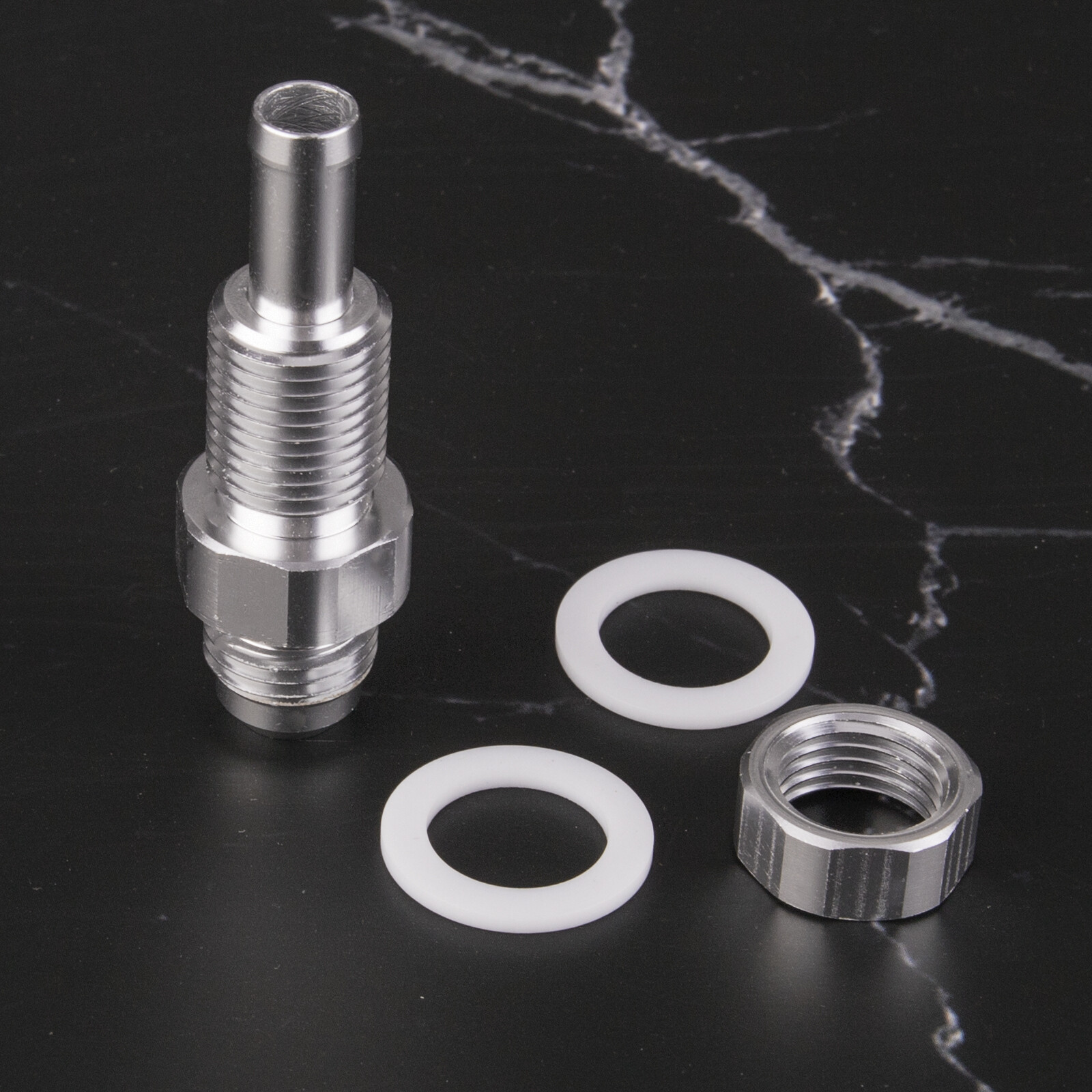 (2-Pack) -6AN Male Flare Bulkhead To 5/16 Hose Barb Fuel Tank Fitting 6an 6 AN