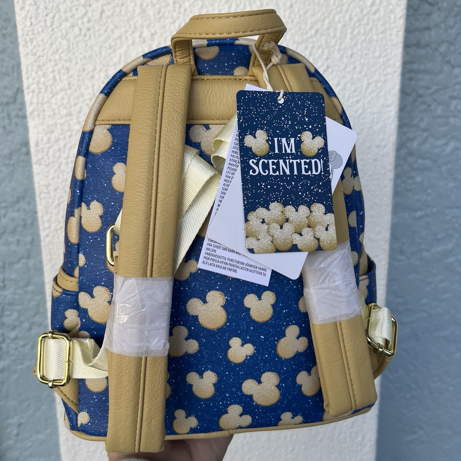 Disney Parks Mickey Mouse Beignet All Day Scented Loungefly Mini Backpack NEW