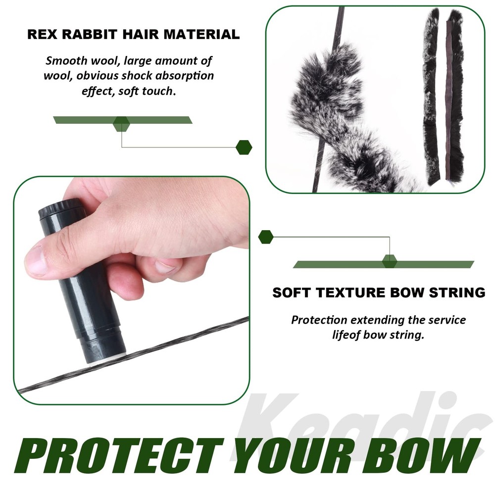 Keadic 17 Pcs Bow String Nocking Point Archery Accessories with T Shape Bow...