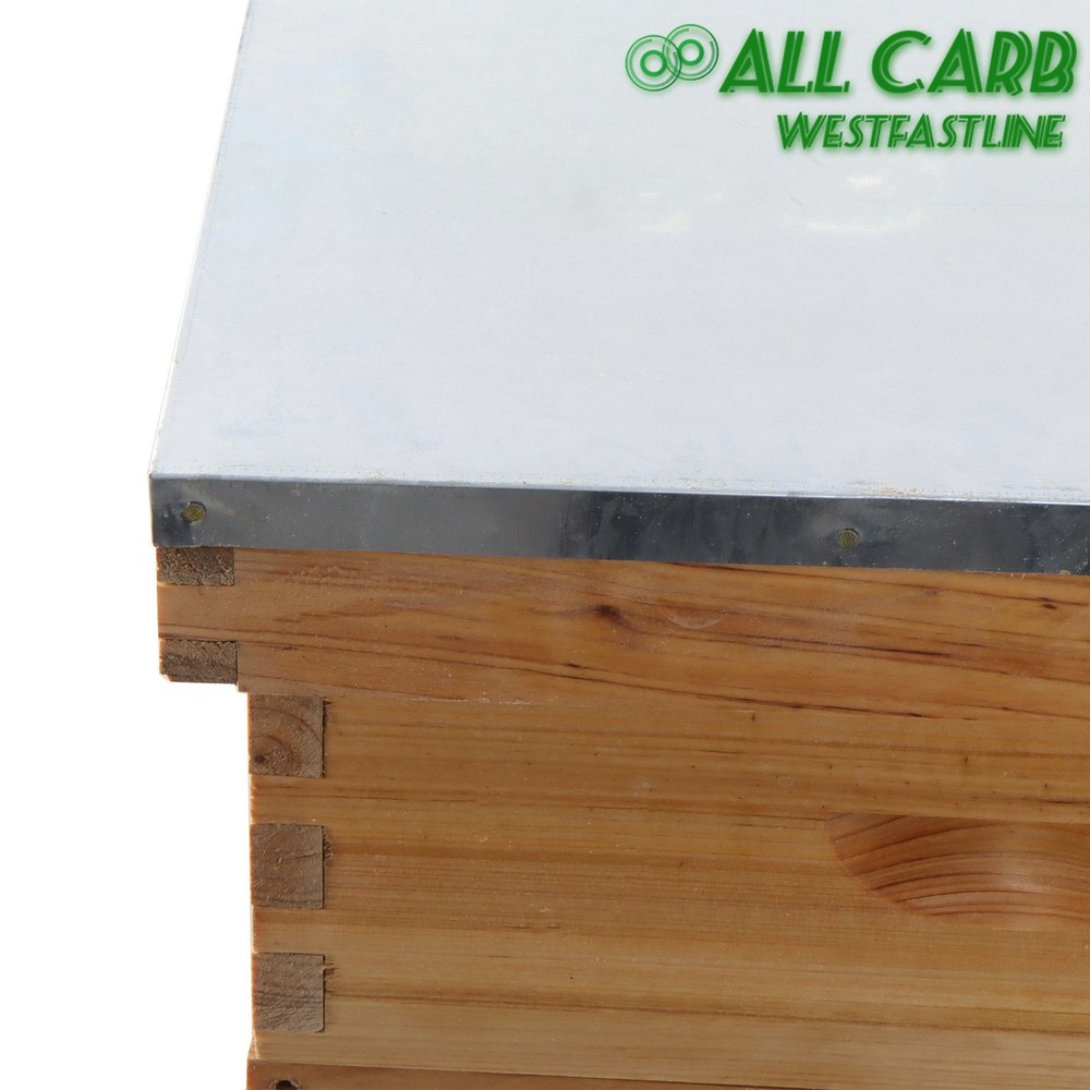 4 Layer 10 Frame Bee Hive Beeswax Coated Includes Beehive Frames and Foundations