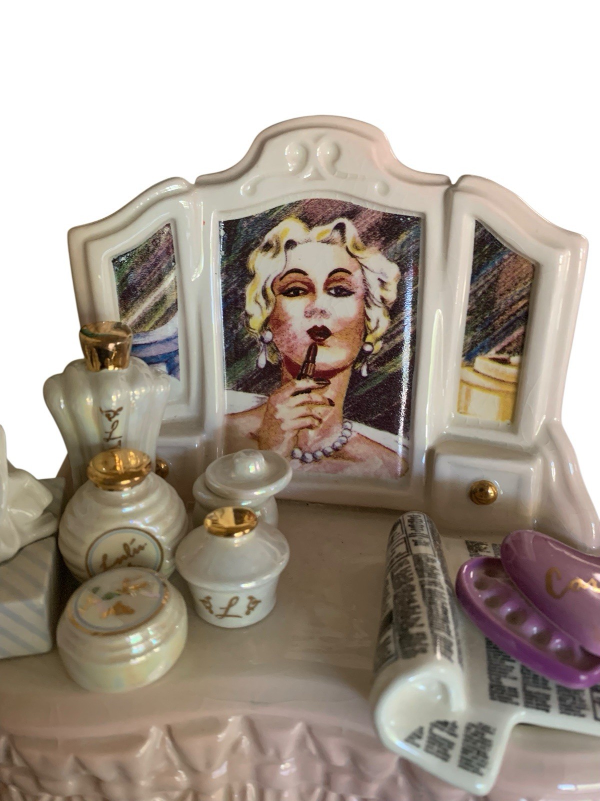 RARE Paul Cardew Ladies Dressing Table Vanity Glam Teapot Limited Edition Signed