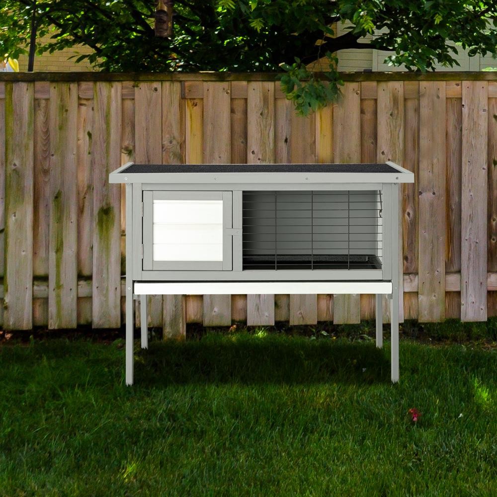 Garden 36in Elevated Rabbit Hutch Cage for Small Animal Poultry House Outdoor