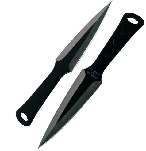 2 Piece Throwing Knife Black