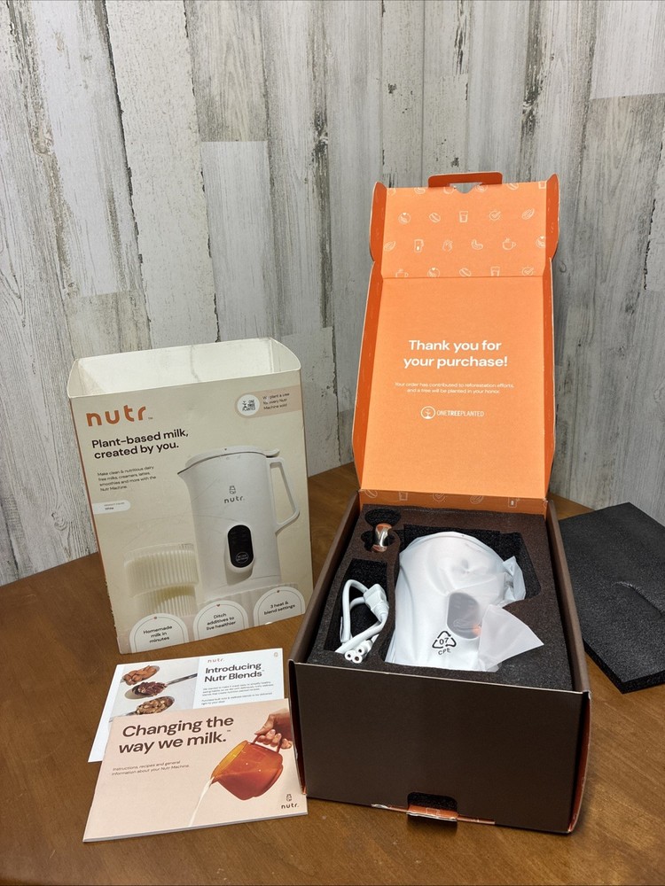 NUTR Machine Automatic Nut Milk Maker Single Serve 350ml - New/Open Box New