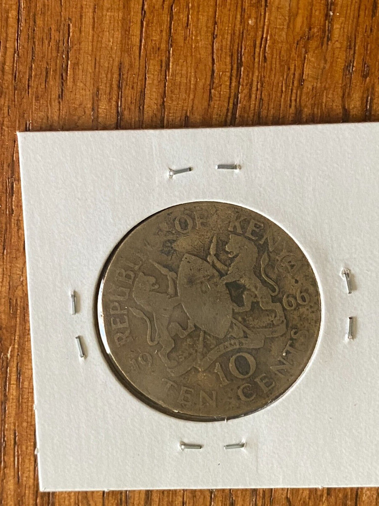 1966 KENYA 10 CENTS COIN