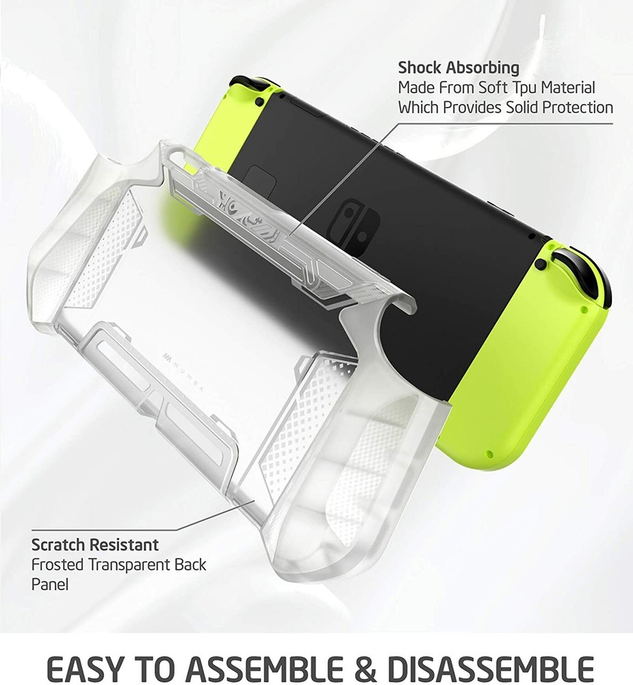 For Nintendo Switch Console Joy-Con, Mumba Dockable Case Grip Cover Back Shell