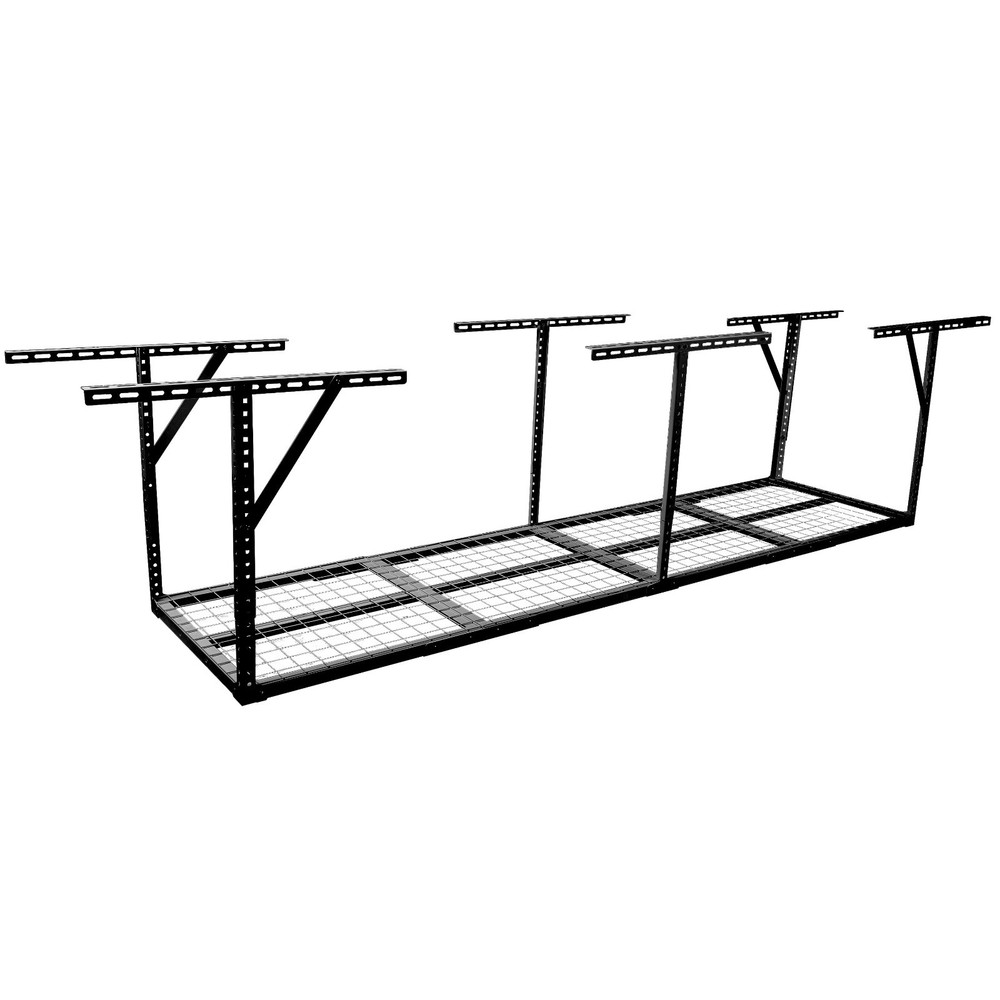 2x8FT Overhead Garage Rack Heavy Duty 450lbs Adjustable Storage System