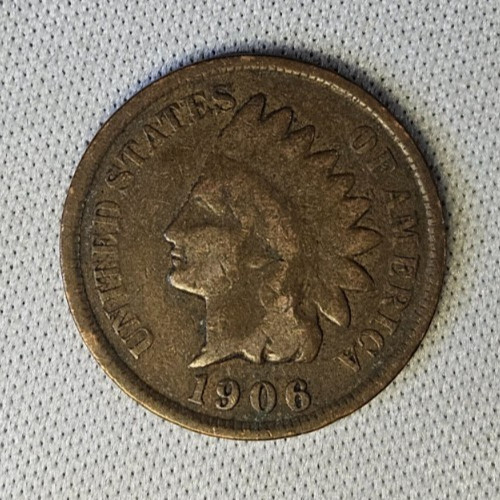 1906 Indian Head One Cent Penny #AB650