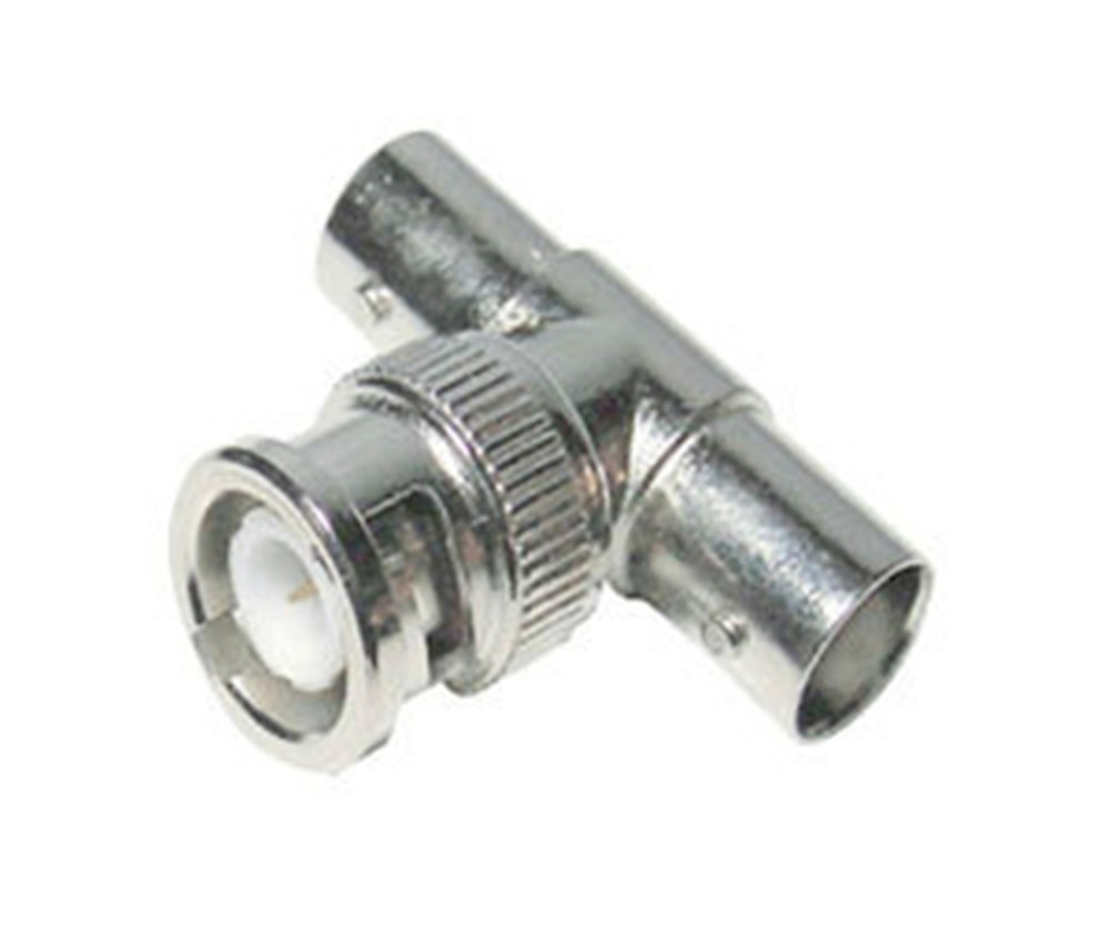 2 Pcs BNC T Adapter (Jack-Plug-Jack)