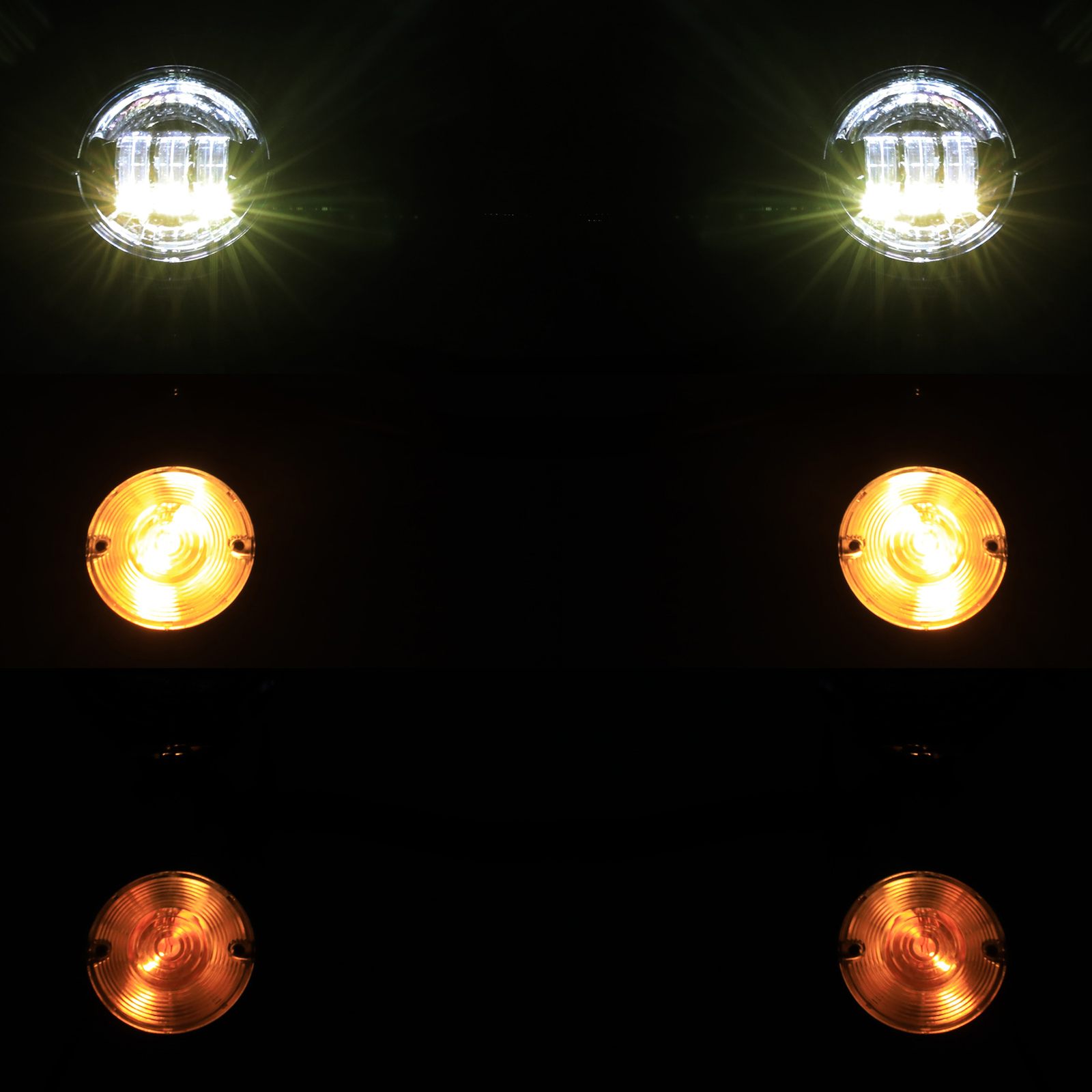 4.5" LED Passing Turn Signal Spot Light Bar Fit For Harley Road King FLHR 14-24