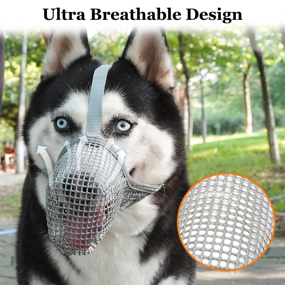 Dog Muzzle Soft Mesh Muzzle for Small Medium Large Dogs Labrador German Sheph...