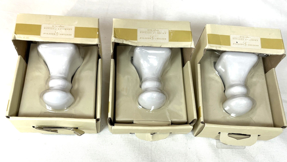 Vintage 2003 Target Restore & Restyle White Ceramic Wall Hook Cottage Style NWT