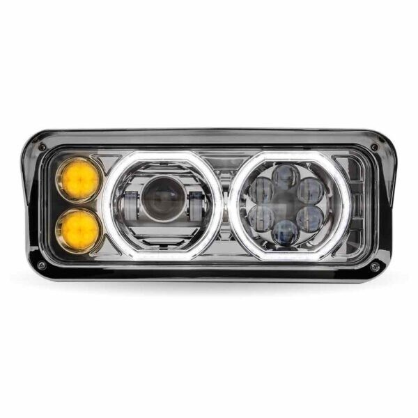 TLED-H121 Universal LED Projector Headlight Assembly CHROME PASSENGER SIDE