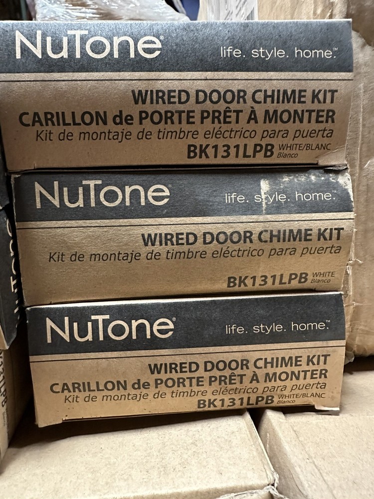 ⚡️Nutone BK131LPB Brass Lighted Wired Push Button Doorbell Chime Kit⚡️