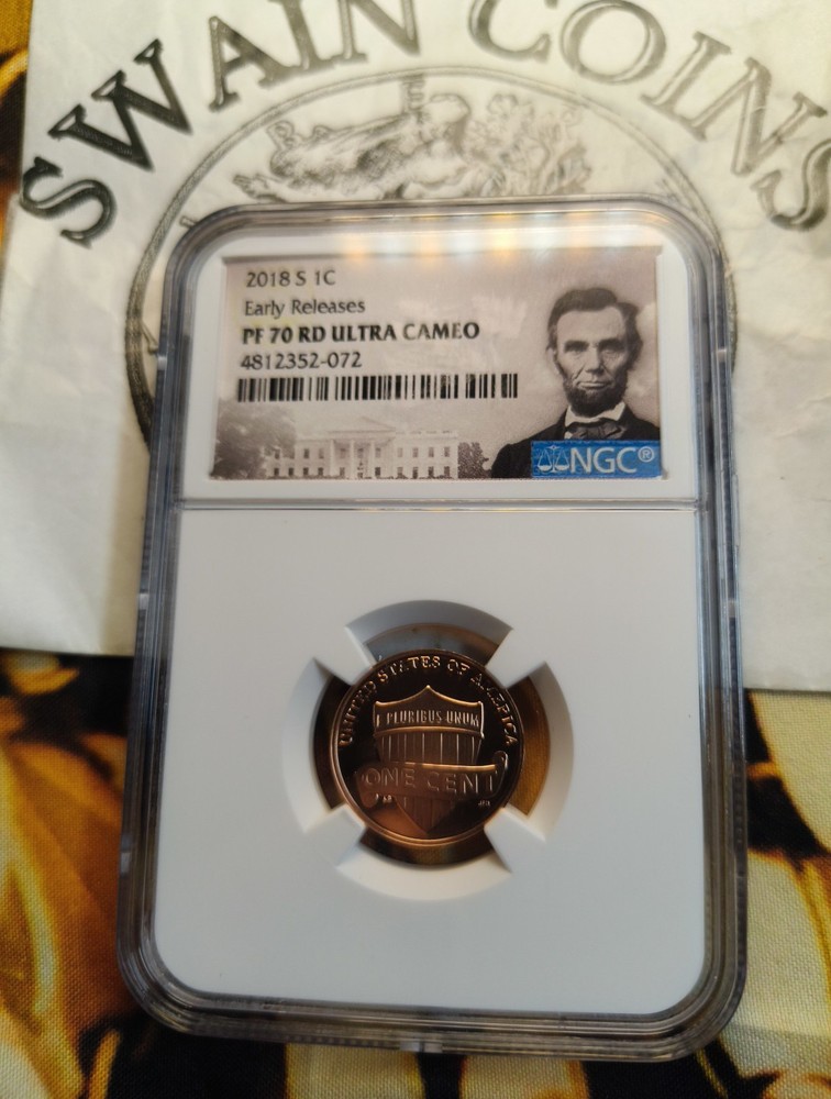 2018-S 1 C Lincoln Cent Early Release REVERSE PROOF PF 70 E10-126