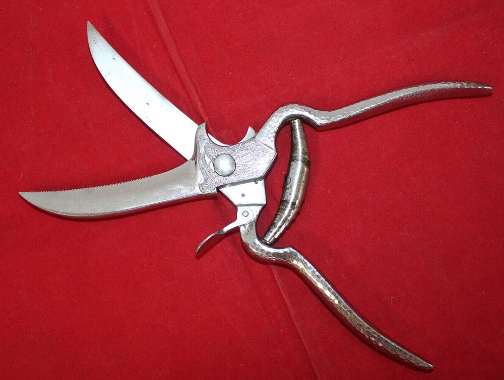 RARE VTG Justinus Soligen Germany Eagle Kitchen Shears 4" Blade