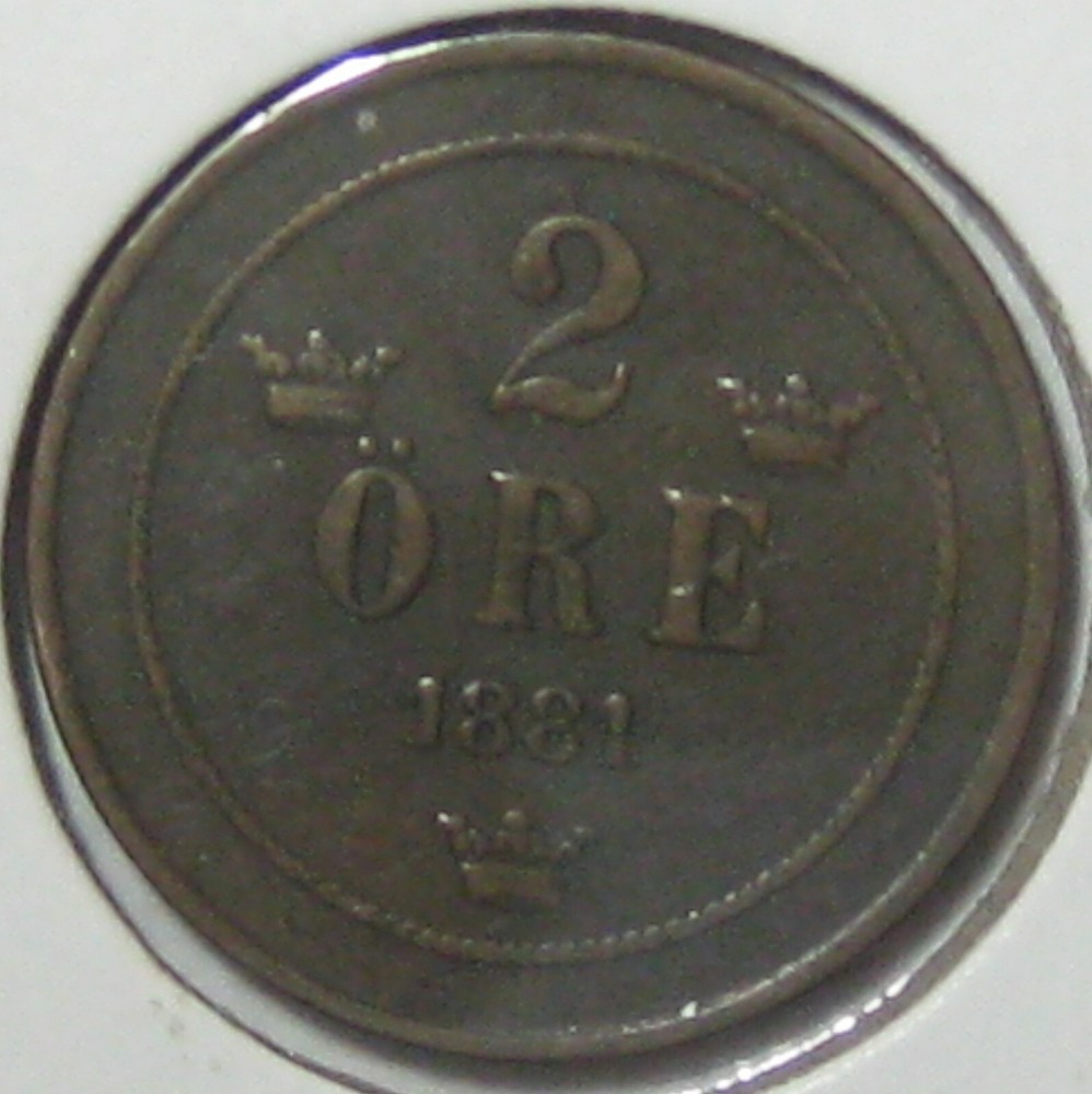 1881 DENMARK 2 ORE!!!!!