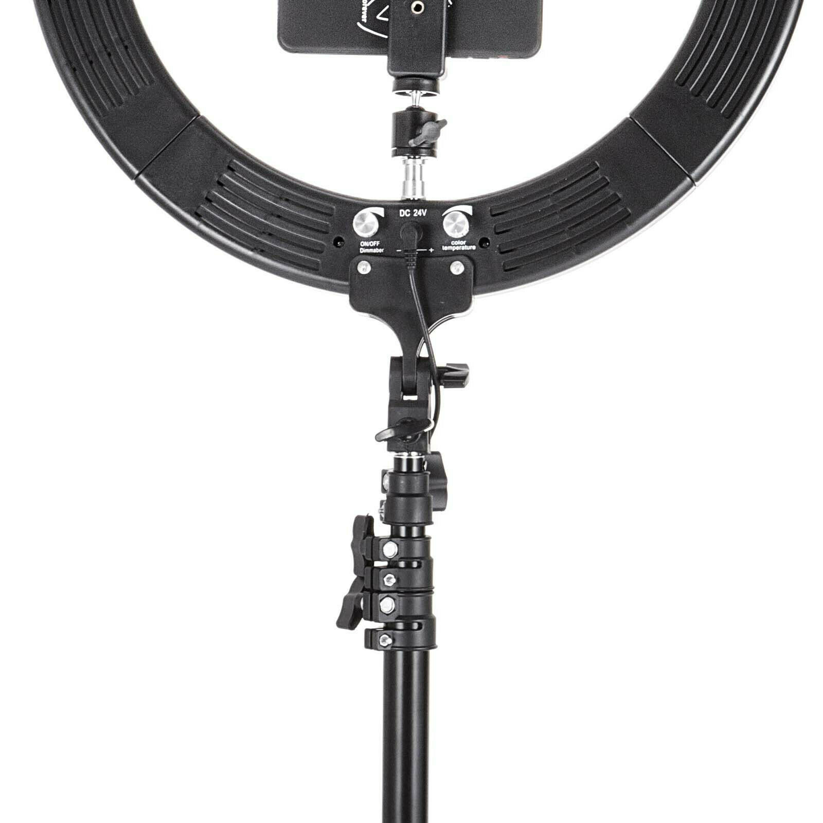 18'' LED SMD Ring Light Kit With Stand Dimmable 6500K For Camera Makeup Phone