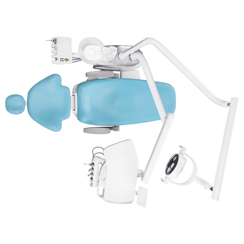 Dental Unit Chair Computer Controlled DC Motor PU Leather+ Assistant Stool