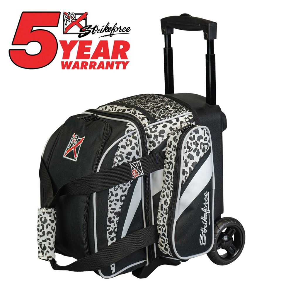KR Strikeforce Cruiser White Leopard 1 Ball Roller Bowling Bag