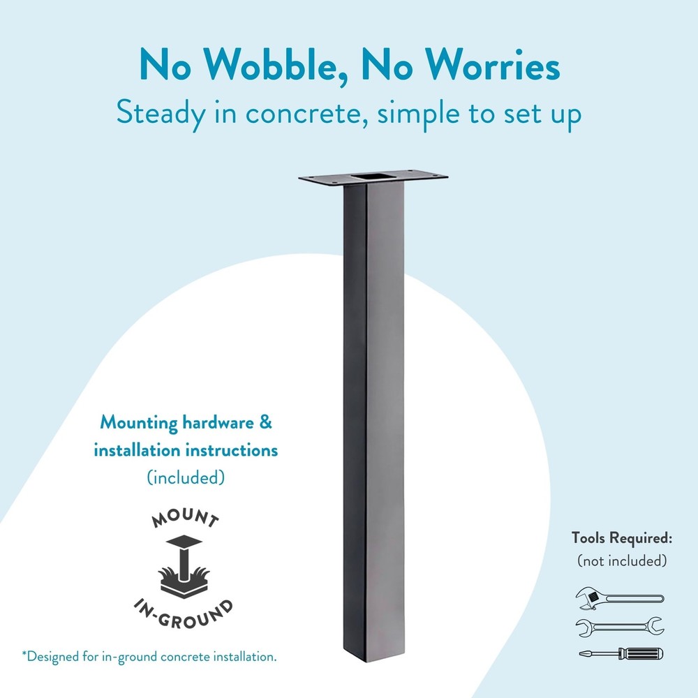 ARCHITECTURAL MAILBOXES 5105Z Oasis In-ground Post, Graphite Bronze, 1 count