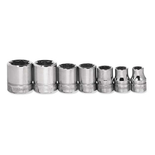 Williams WSBD-7RC 7-Piece 3/8-Inch Drive 8 Point Socket Set