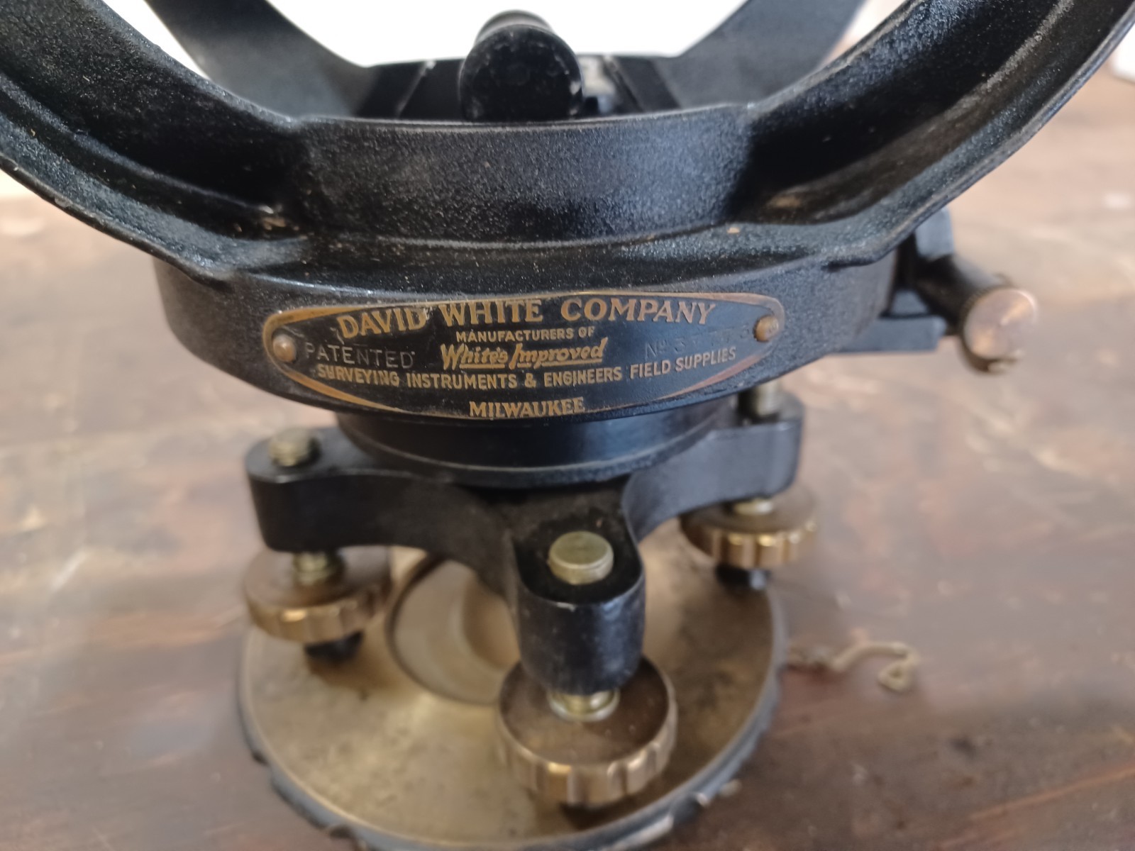 Vintage David White Transit Brass Surveying Scope Field Tool #37773 Milwaukee