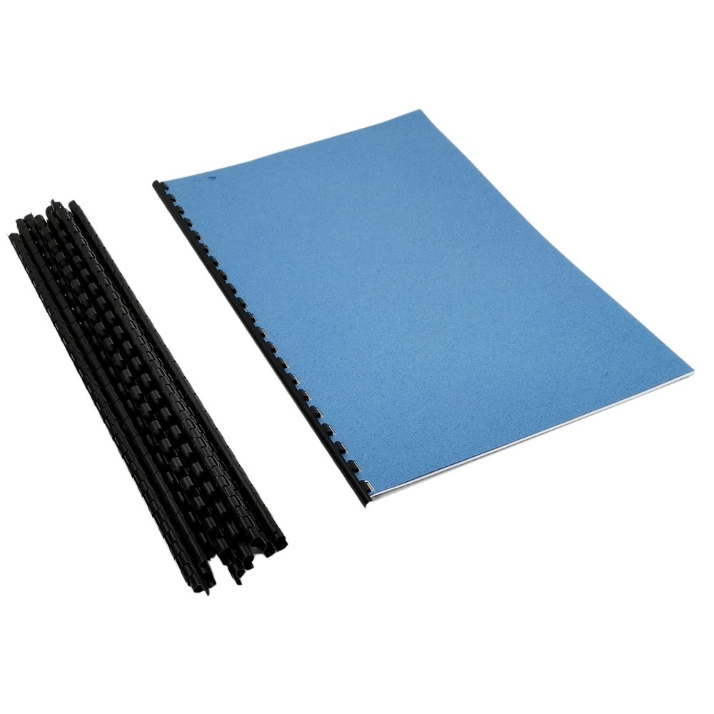 Rayson CR12BK-10305641 Plastic Binding Combs 90-Sheets Capacity, 1/2" Black C...