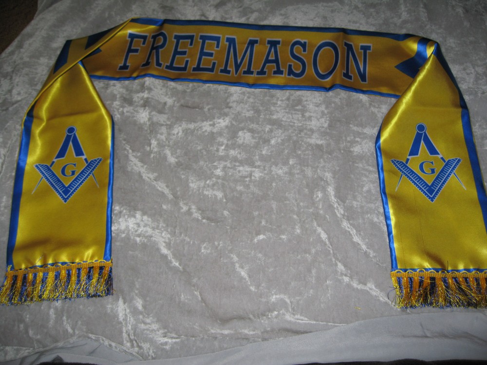 Freemason Decorative Scarf Reversible Square Compass Coat Jacket Fraternity NEW!