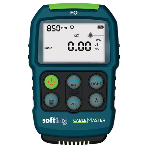 Softing 226110 Cable Master FO Optical Meter, Multi-Unit, VFL, Flashlight