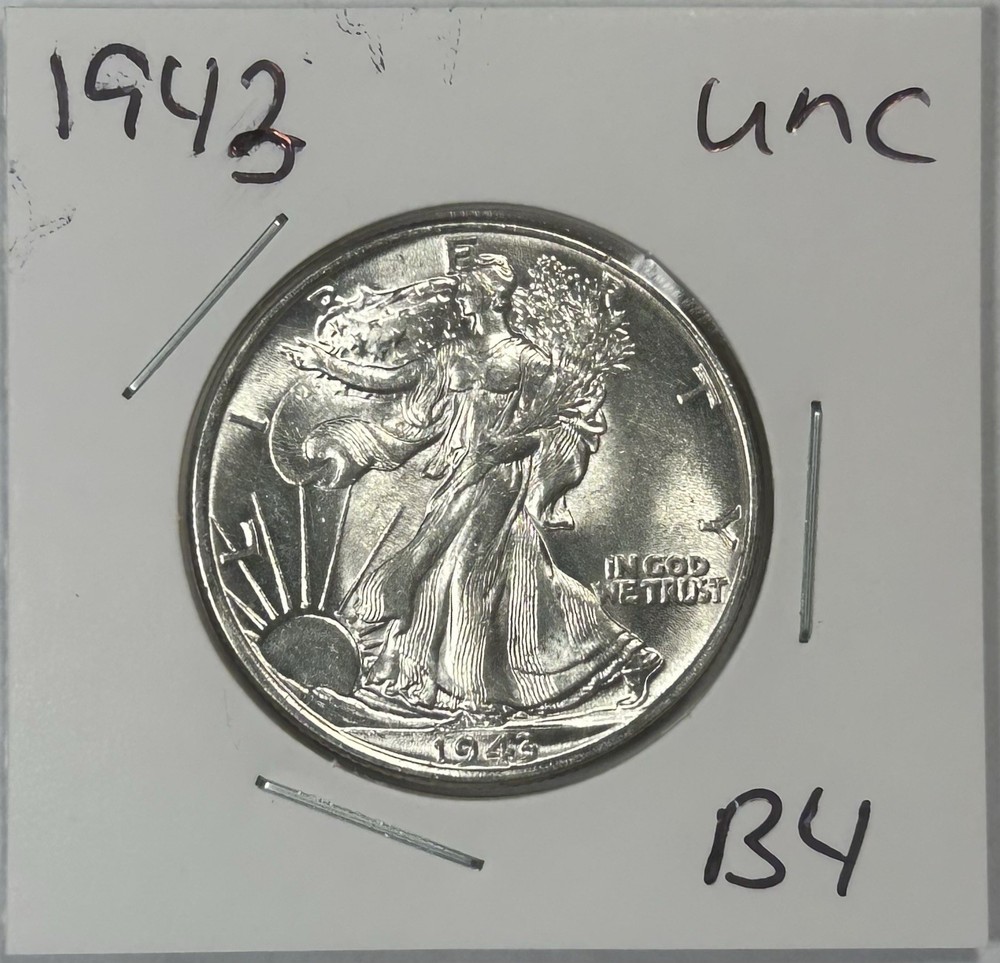 1943 Walking Liberty Half Dollar Coin Uncirculated
