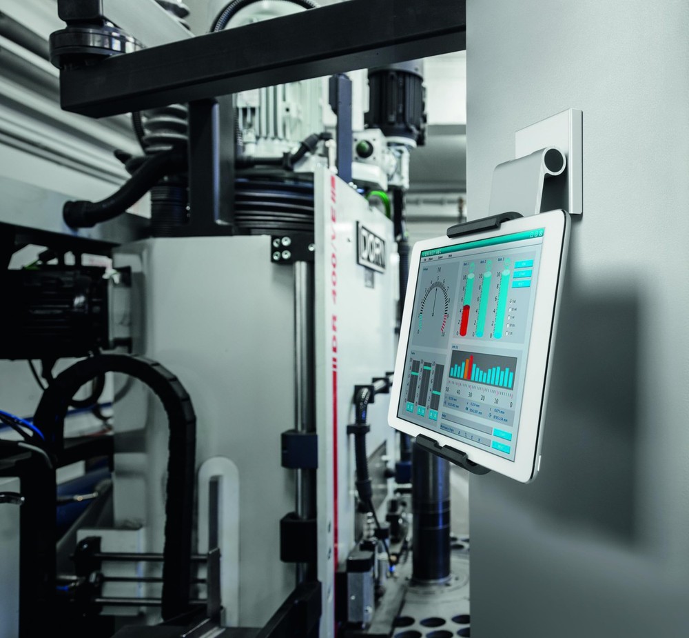 Mountable Tablet Holder, Silver/Charcoal Gray