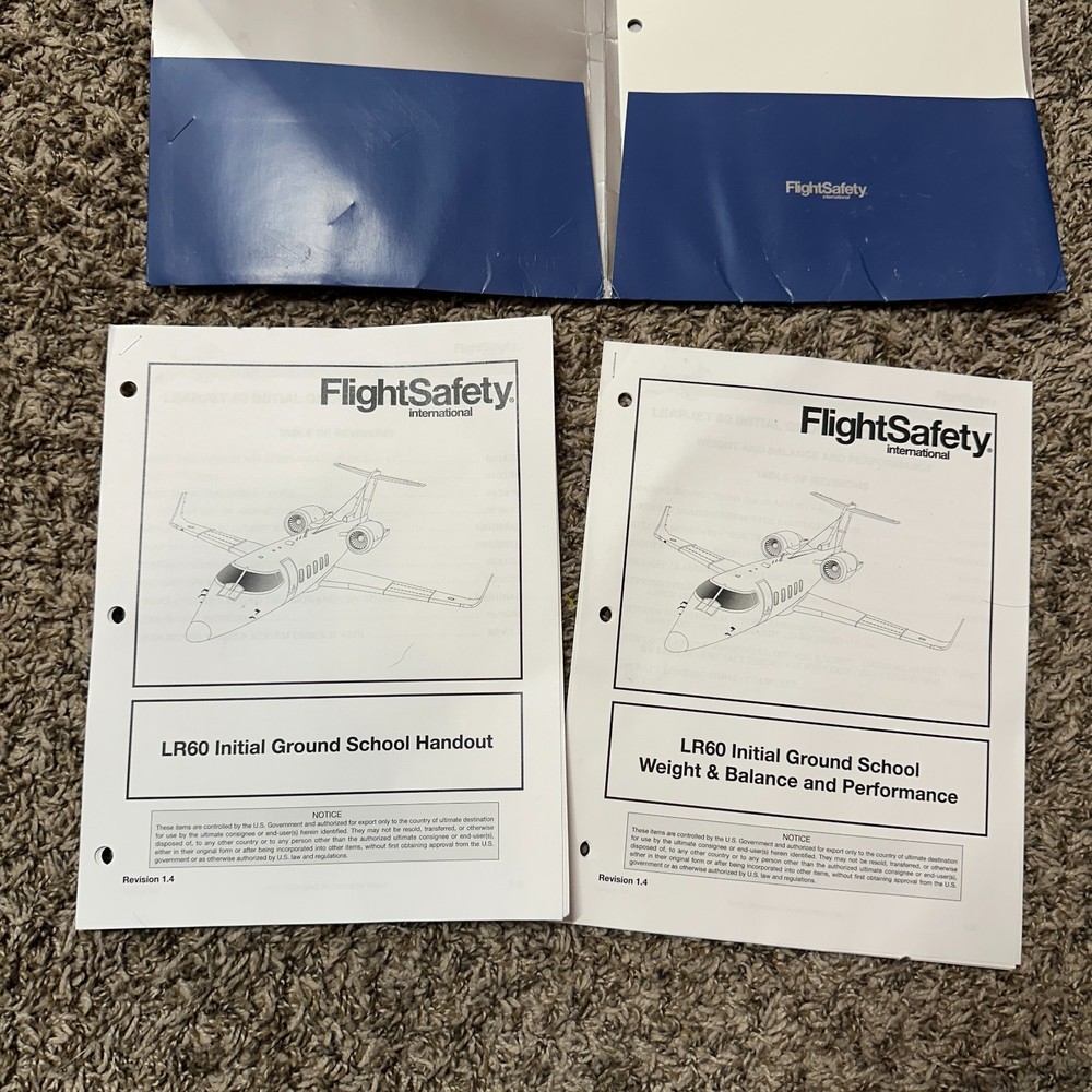 Learjet 60 Pilot Training Manual Book FlightSafety Third Edition