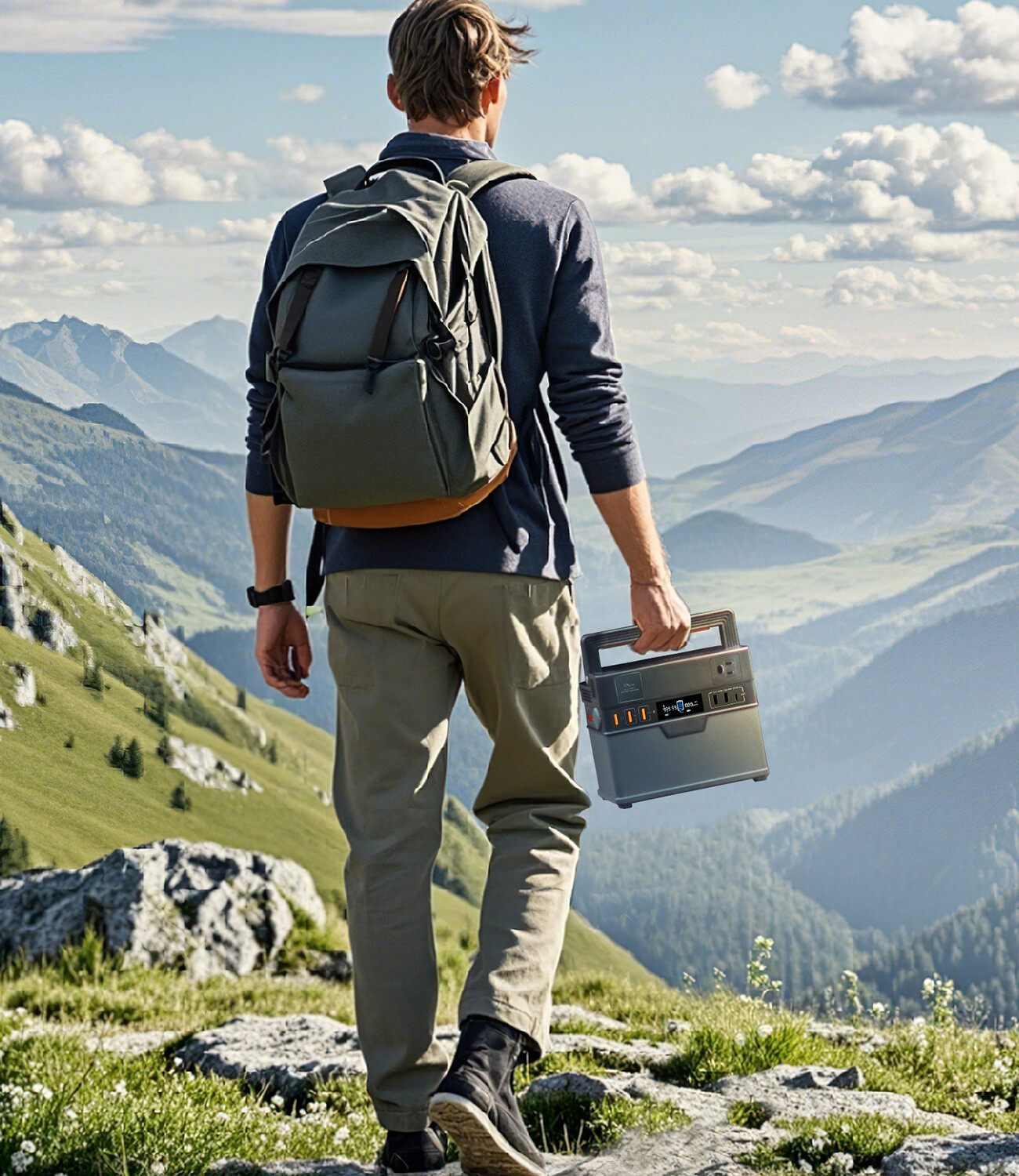 ALLPOWERS Portable Power Station 300W Solar Generator Backup Lithium Battery AC