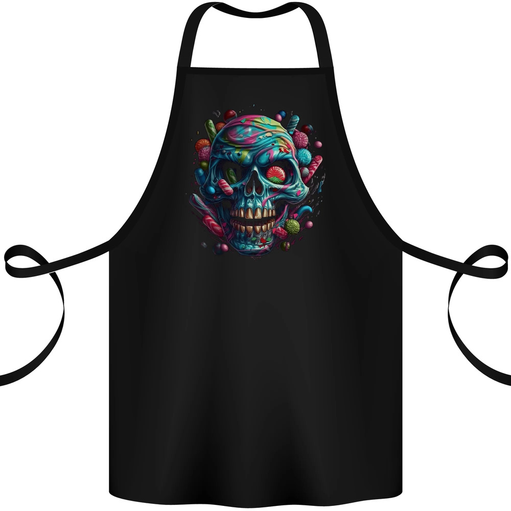 Candy Skull Cotton Apron 100% Organic