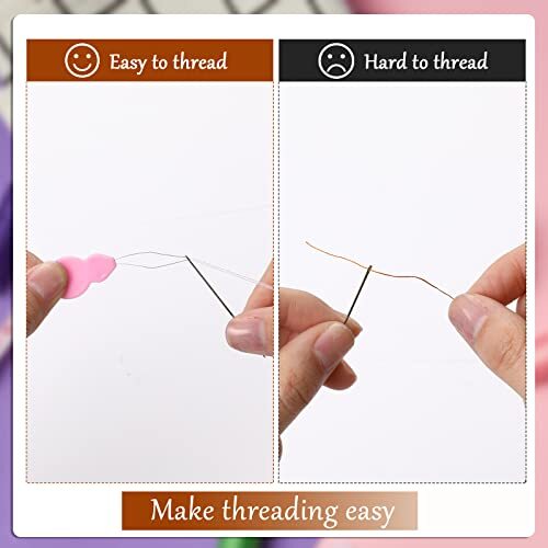 35 Pcs Needle Threader Wire Loop Tool for Hand Sewing Crafting Knitting