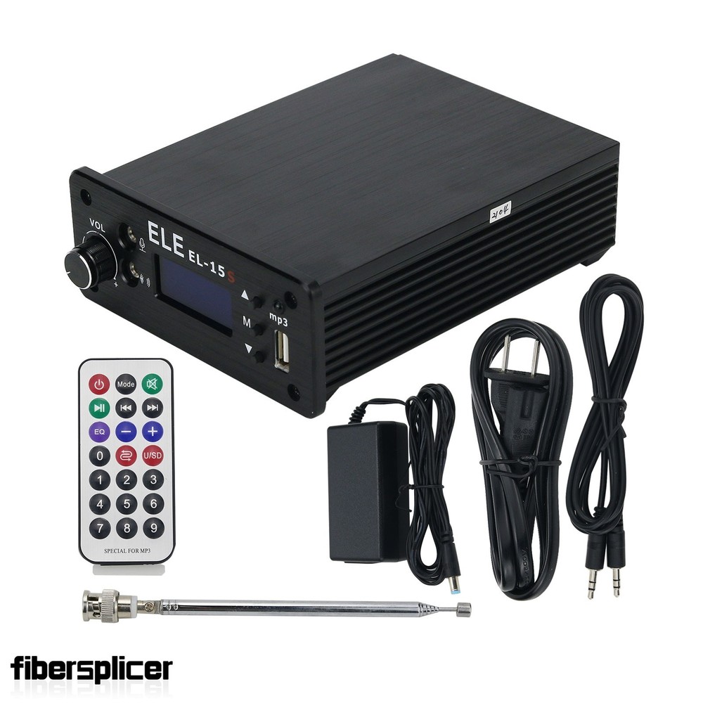 EL-15S FM Broadcast Transmitter Timing Wireless Broadcasting 0.1-7W w/ Antenna