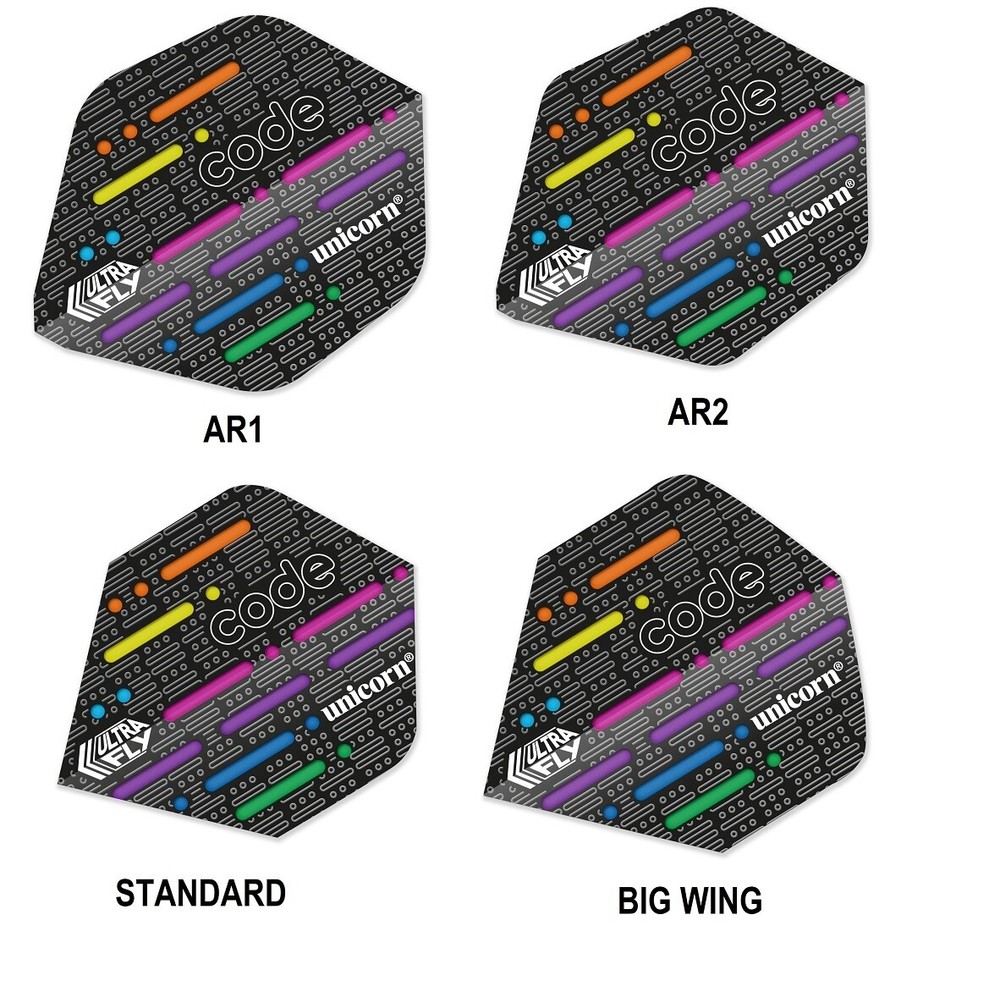 Unicorn Ultrafly Code AR Type 1 AR Type 2 Standard and Big Wing Dart Flights