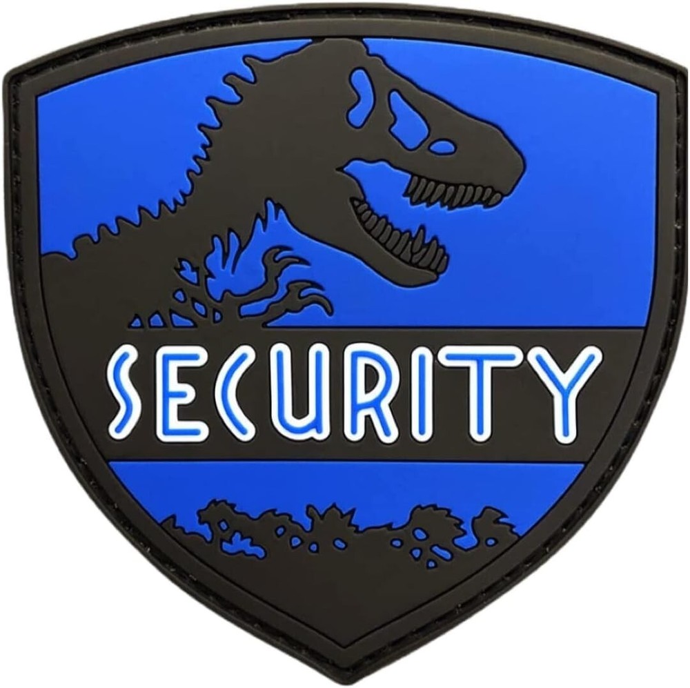 JURASSIC PARK SECURITY SHIELD PVC RUBBER PATCH  | 3" PVC RUBBER - HOOK BACKING